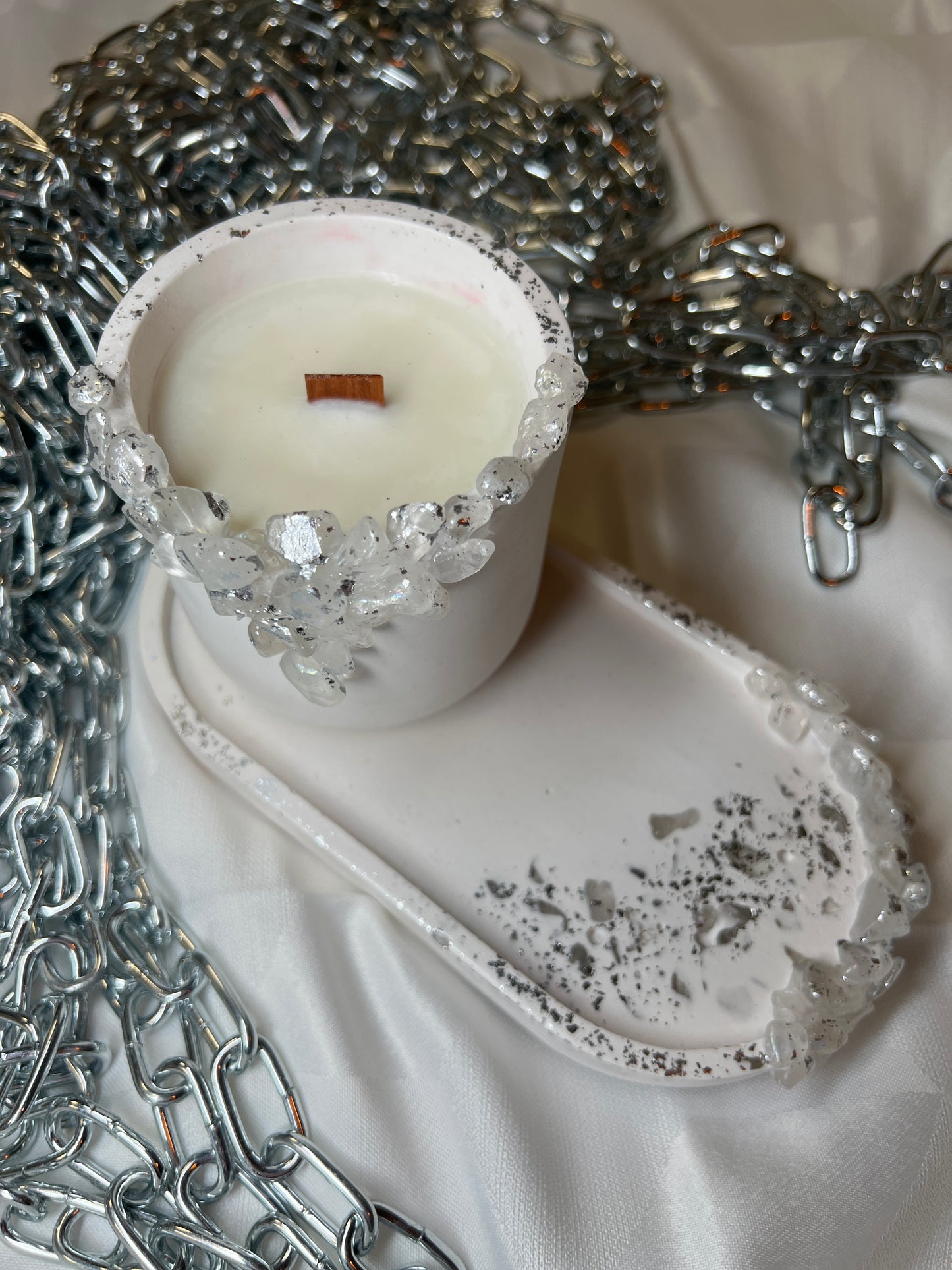 Meistarklase – Ģipša komplekts ar akmeņiem + Svece