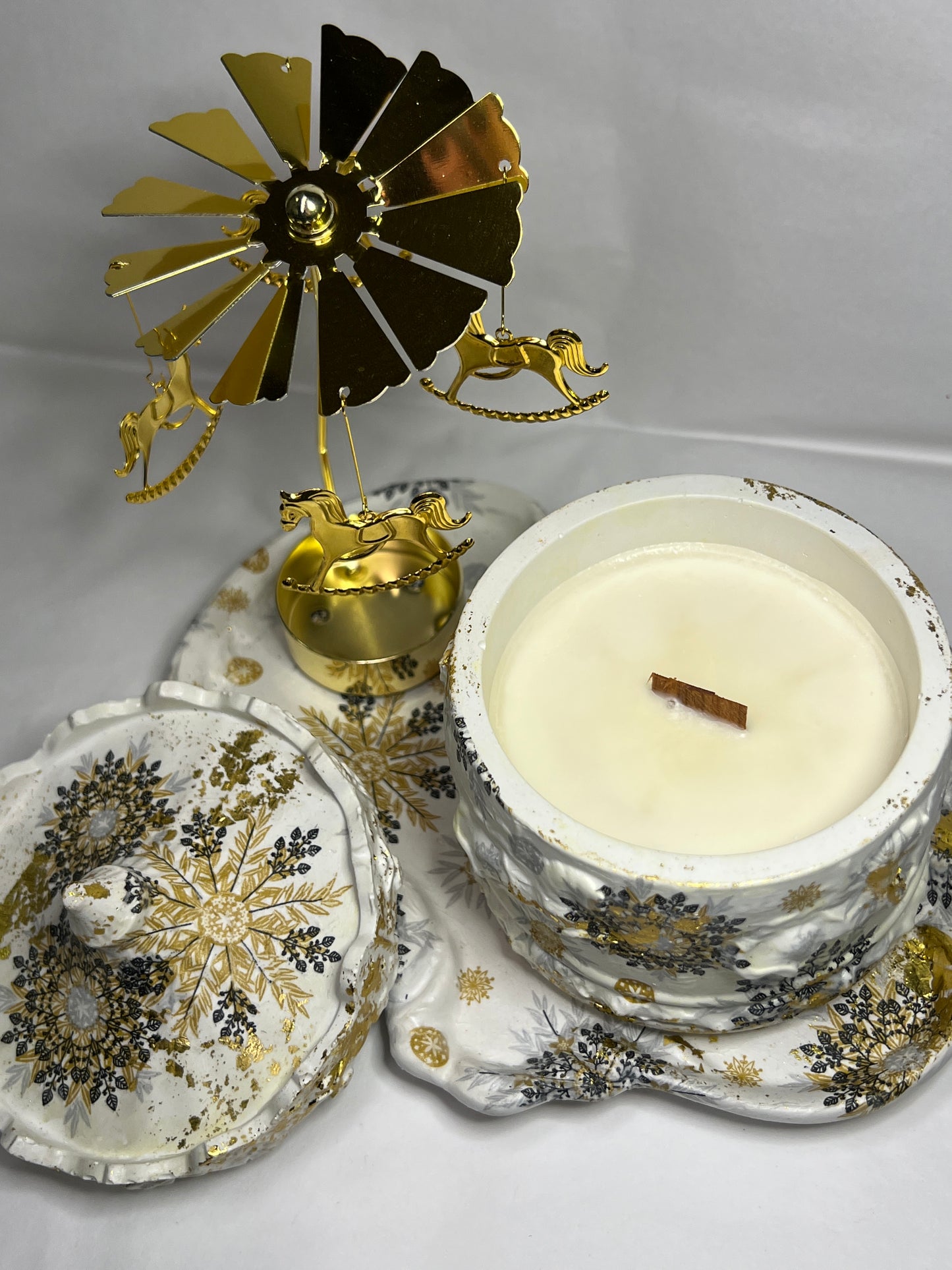 Gipsa komplekts dekupāža + svece