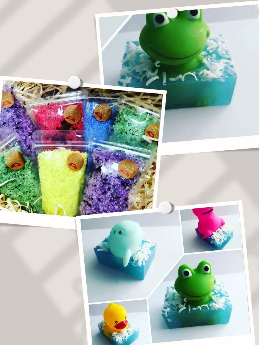 Meistarklase Bērniem - Ziepes + Rotaļlieta + Vannas sāls