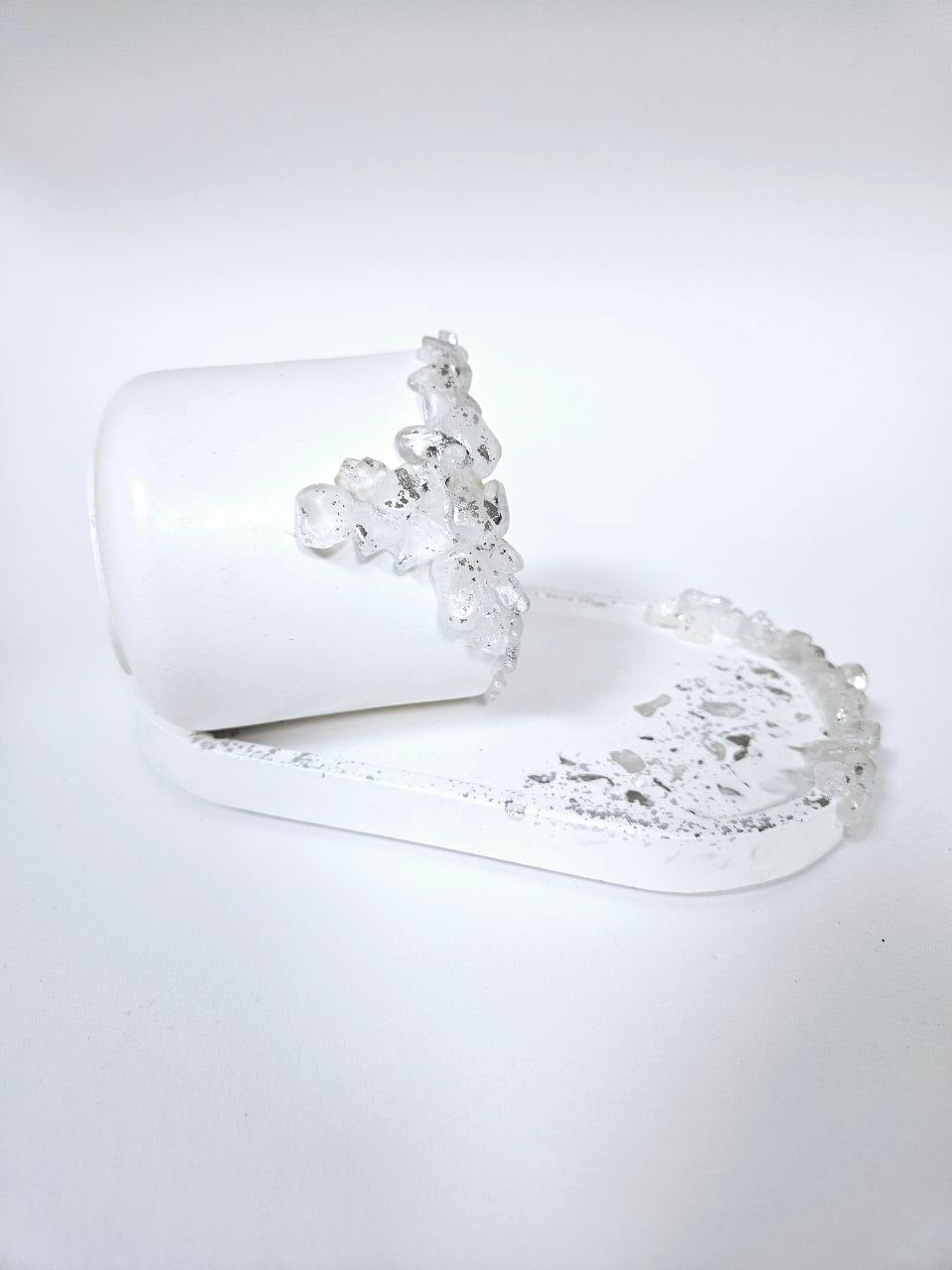 Svece - ģipša komplekts ar kristāliem