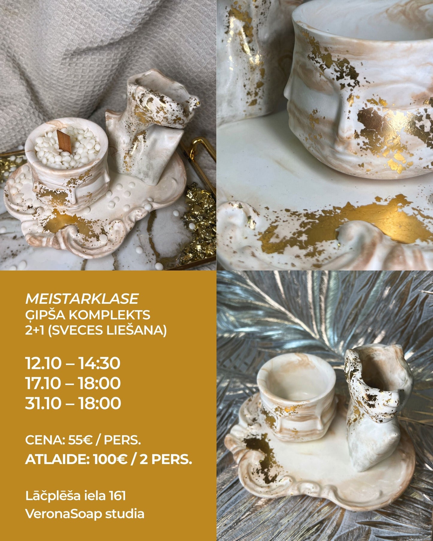 Meistarklase - Ģipša komplekts 2+1