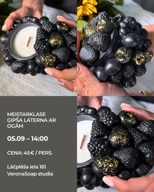 MEISTARKLASE – ĢIPŠA LATERNA AR OGĀM