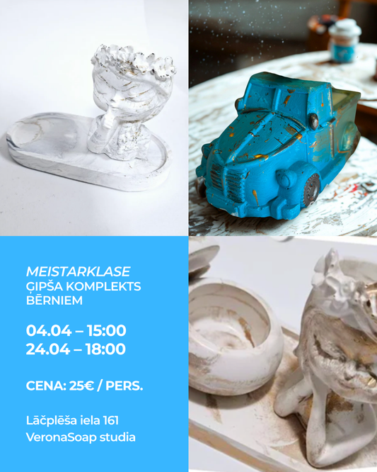 MEISTARKLASE – Ģipša komplekts bērniem
