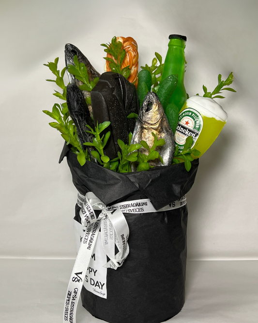 ziepju pušķis “Vīriešu” ar zivi un alu