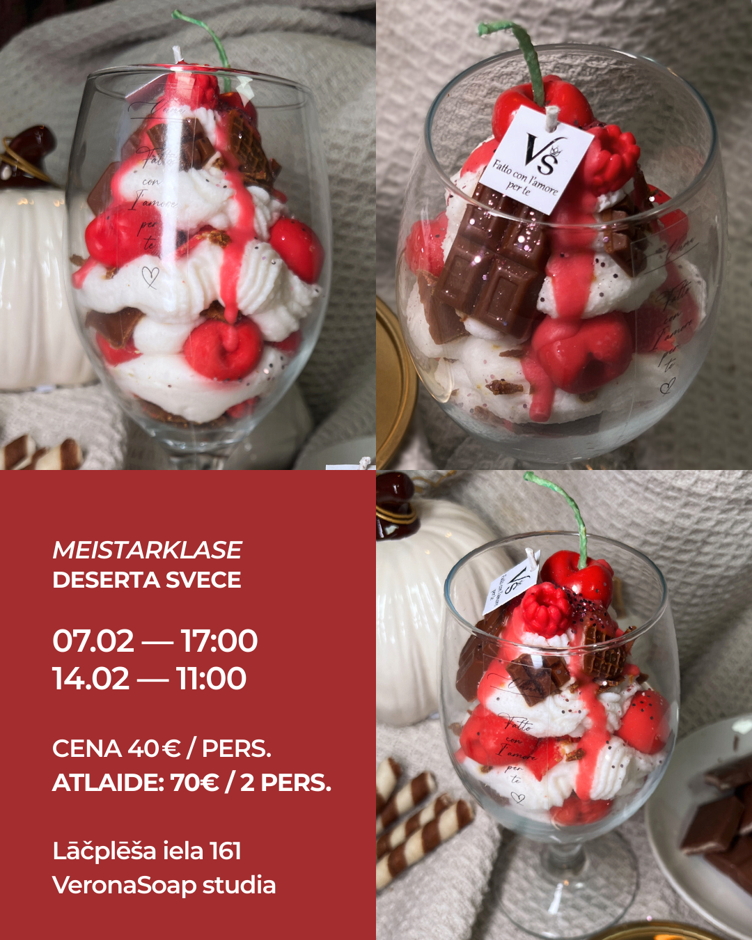 Мастер-класс – Cвечи десерт