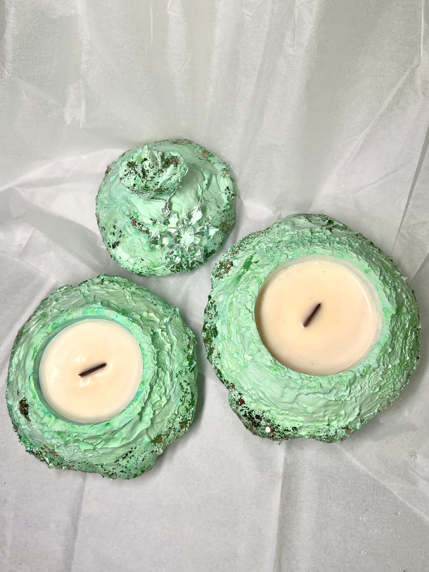 Ziemassvētku egle — 3 sveces + ģipsis