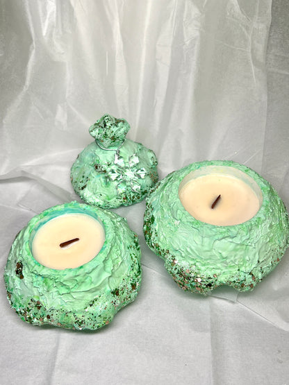 Ziemassvētku egle — 3 sveces + ģipsis