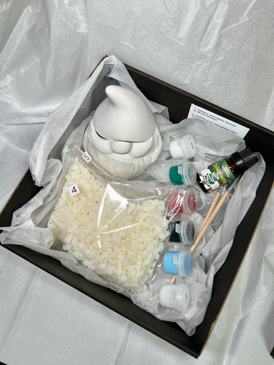 Komplekts: krāso ģipša laternu un pašam ielej sveci