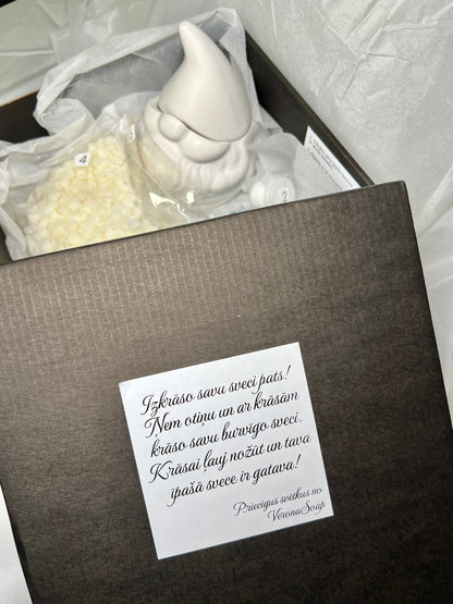 Komplekts: krāso ģipša laternu un pašam ielej sveci