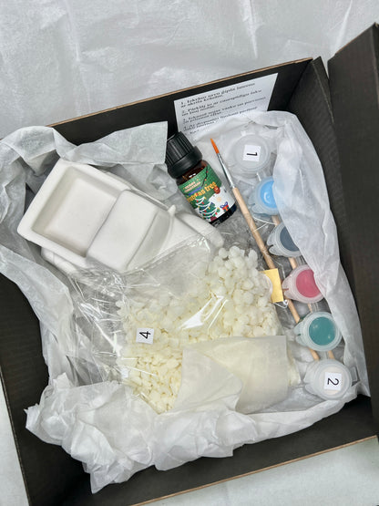 Komplekts: krāso ģipša laternu un pašam ielej sveci