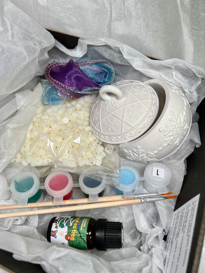 Komplekts: krāso ģipša laternu un pašam ielej sveci