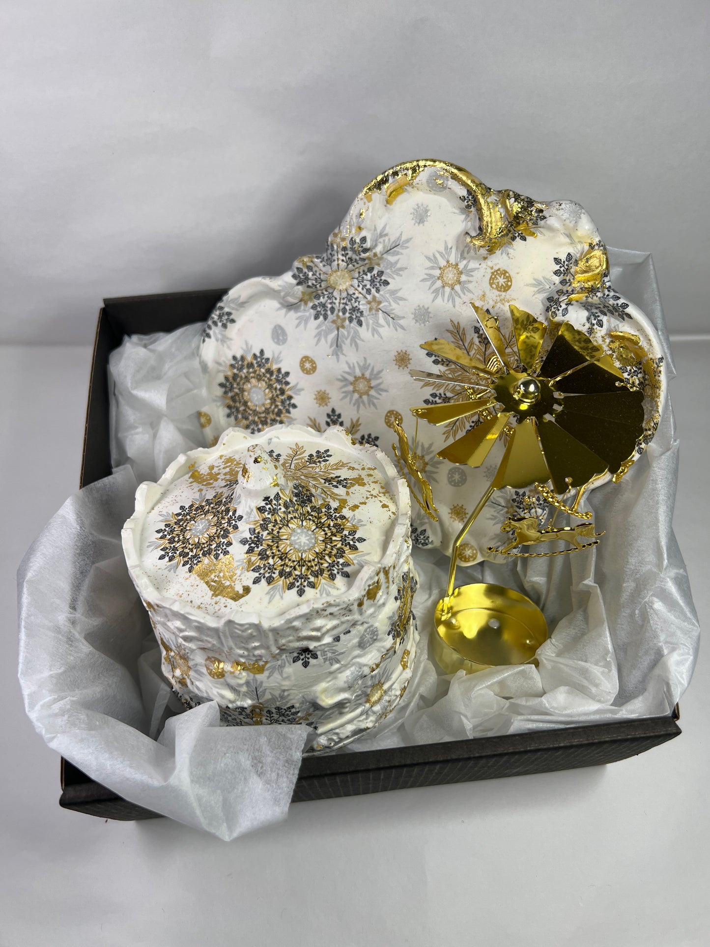 Gipsa komplekts dekupāža + svece