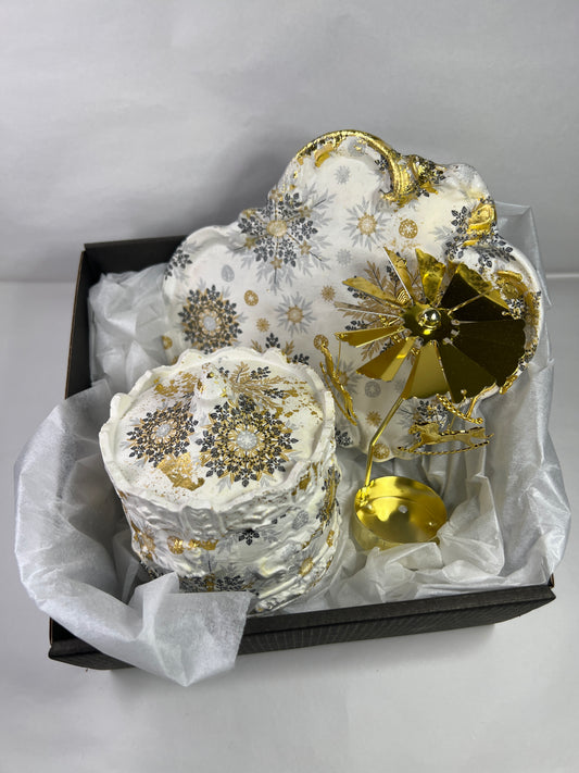 Gipsa komplekts dekupāža + svece