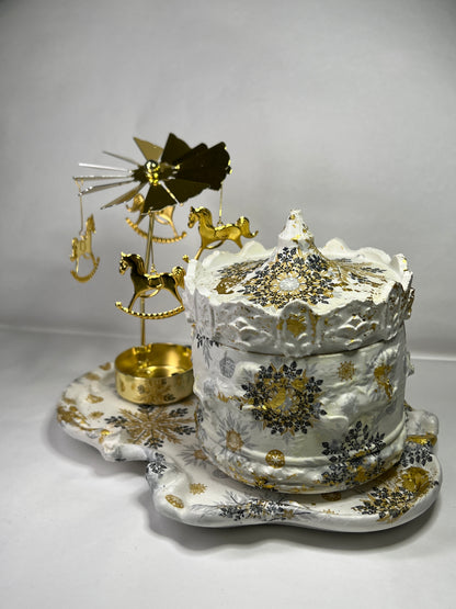 Gipsa komplekts dekupāža + svece