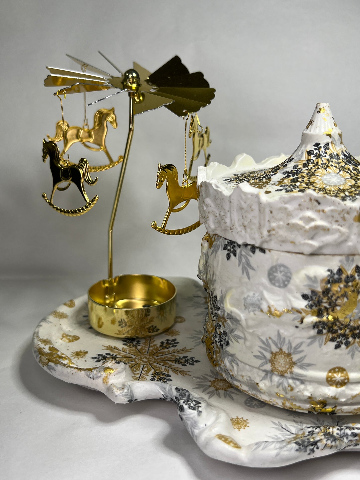 Gipsa komplekts dekupāža + svece