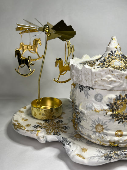 Gipsa komplekts dekupāža + svece