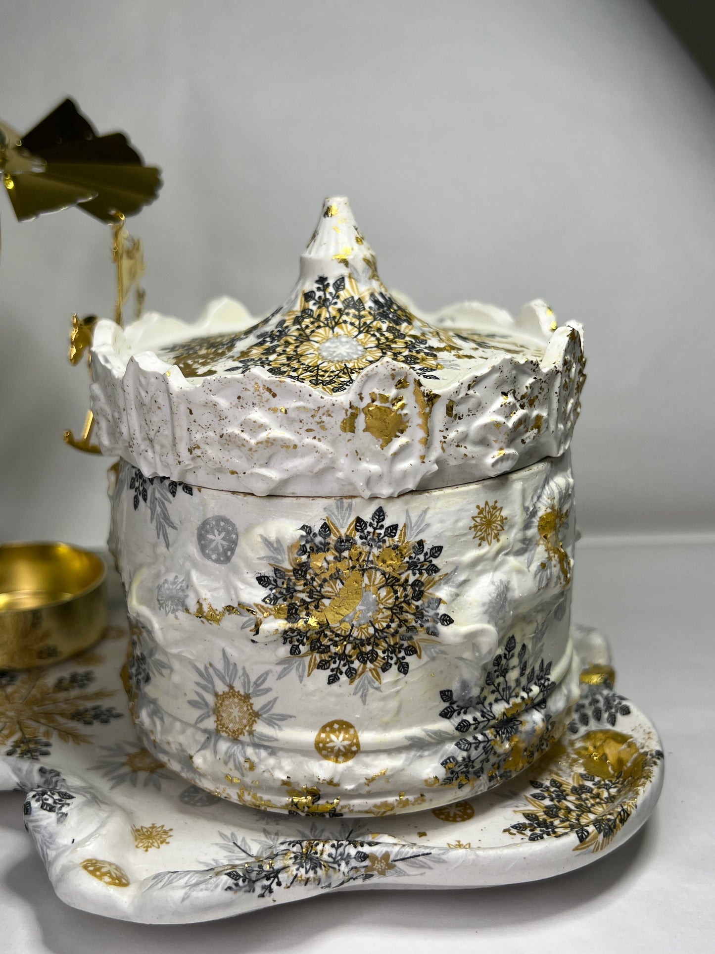 Gipsa komplekts dekupāža + svece