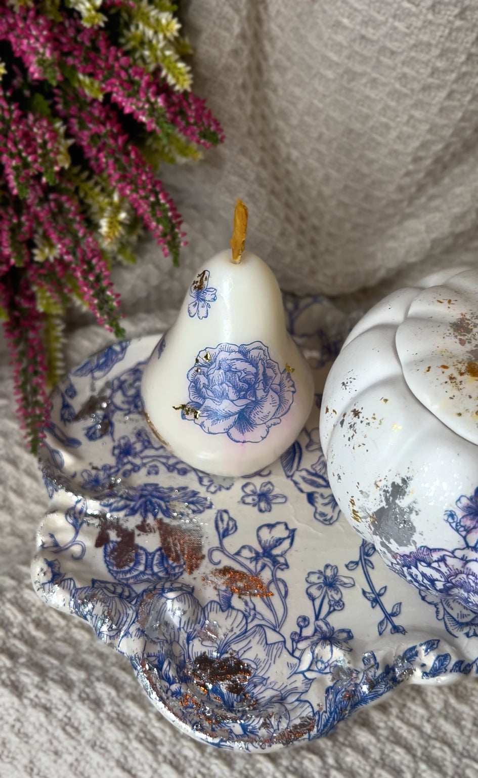 Meistarklase –  Ģipša komplekts (Decupāža) + Augļu svece