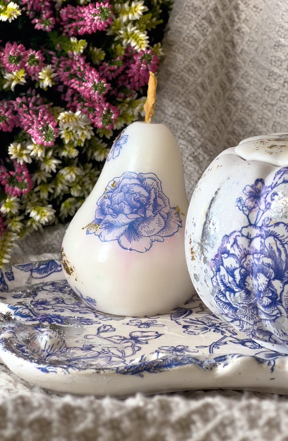 Meistarklase –  Ģipša komplekts (Decupāža) + Augļu svece