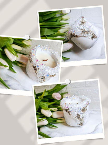 Meistarklase - Ģipsa komplekts ar akmeņiem + aromātiskā svece