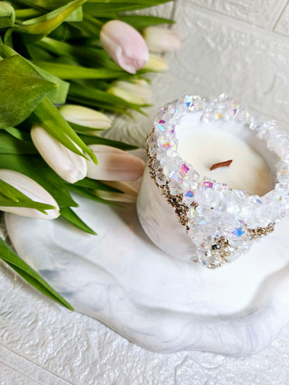 Meistarklase - Ģipsa komplekts ar akmeņiem + aromātiskā svece