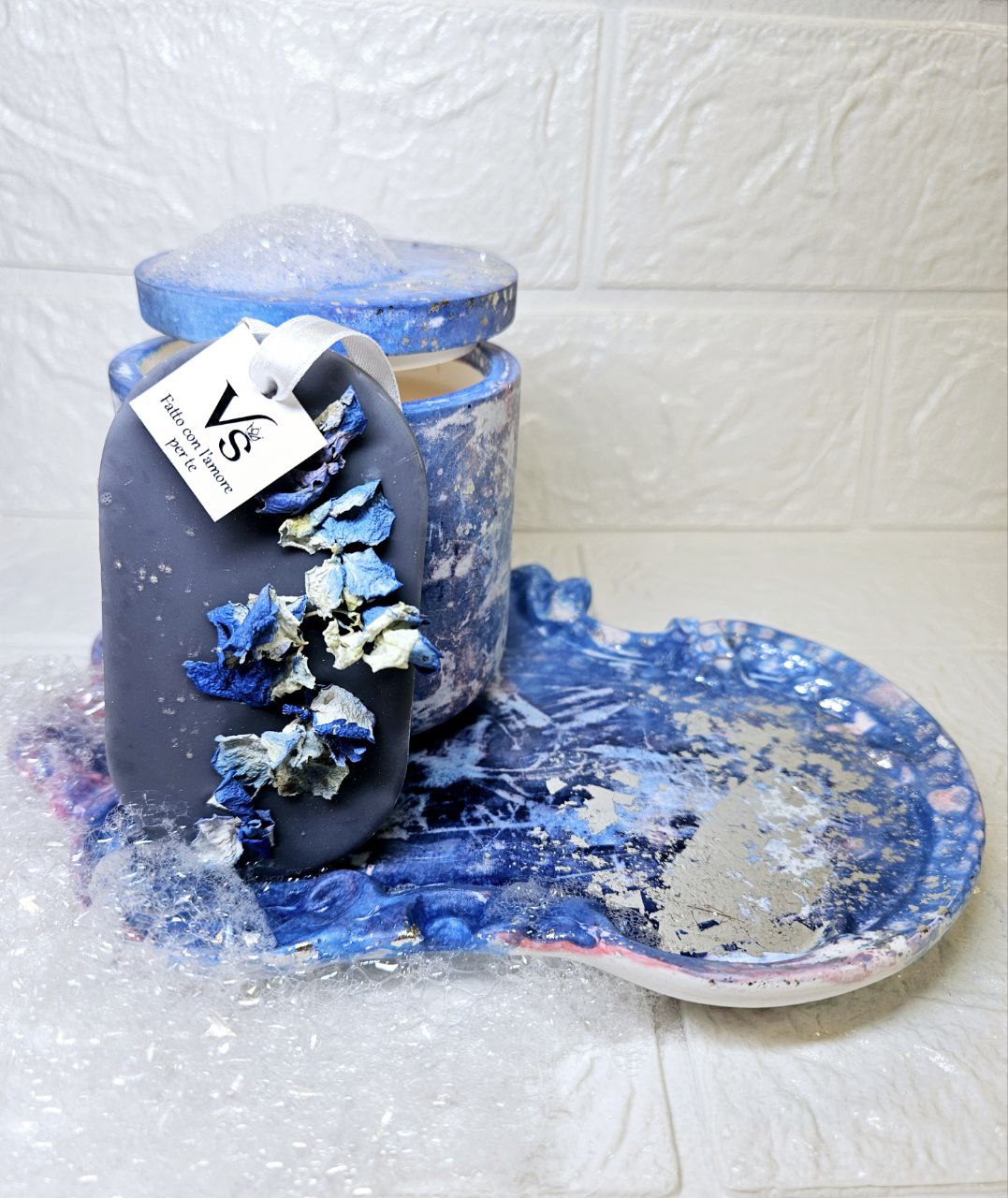 Meistarklase Ģipsa komplekts "Bērnība" + Āromātiksā svece un Aroma saše